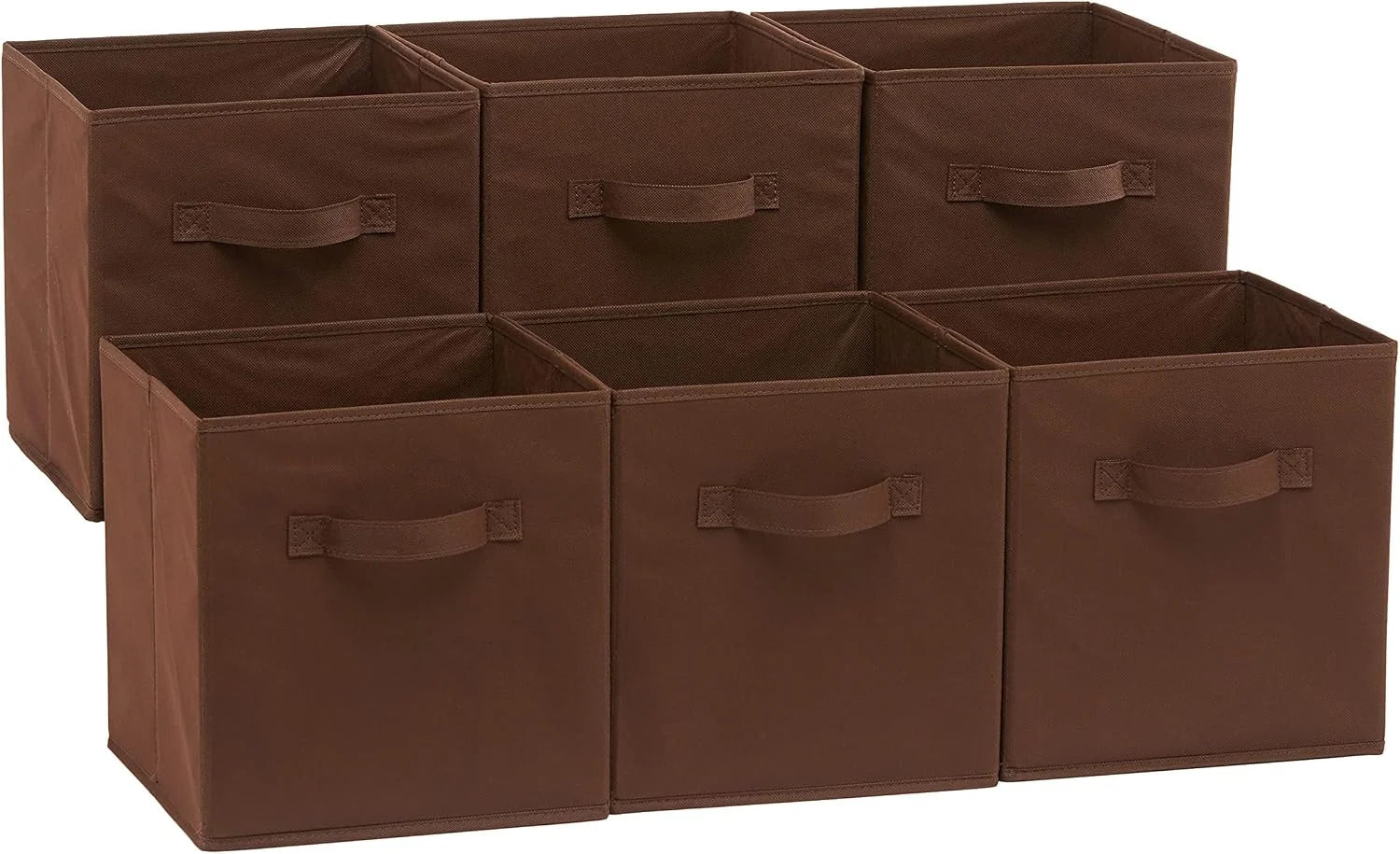 Special Fabric Storage Bins with Handles, Cube Organizer, 13x13x13, White - Image 3