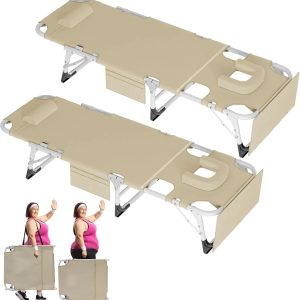 Special Heavy Duty Tanning Chair, Outdoor 5-Position Folding Chaise Lounge Chair with Pad, Portable Beach Lounge Chair
