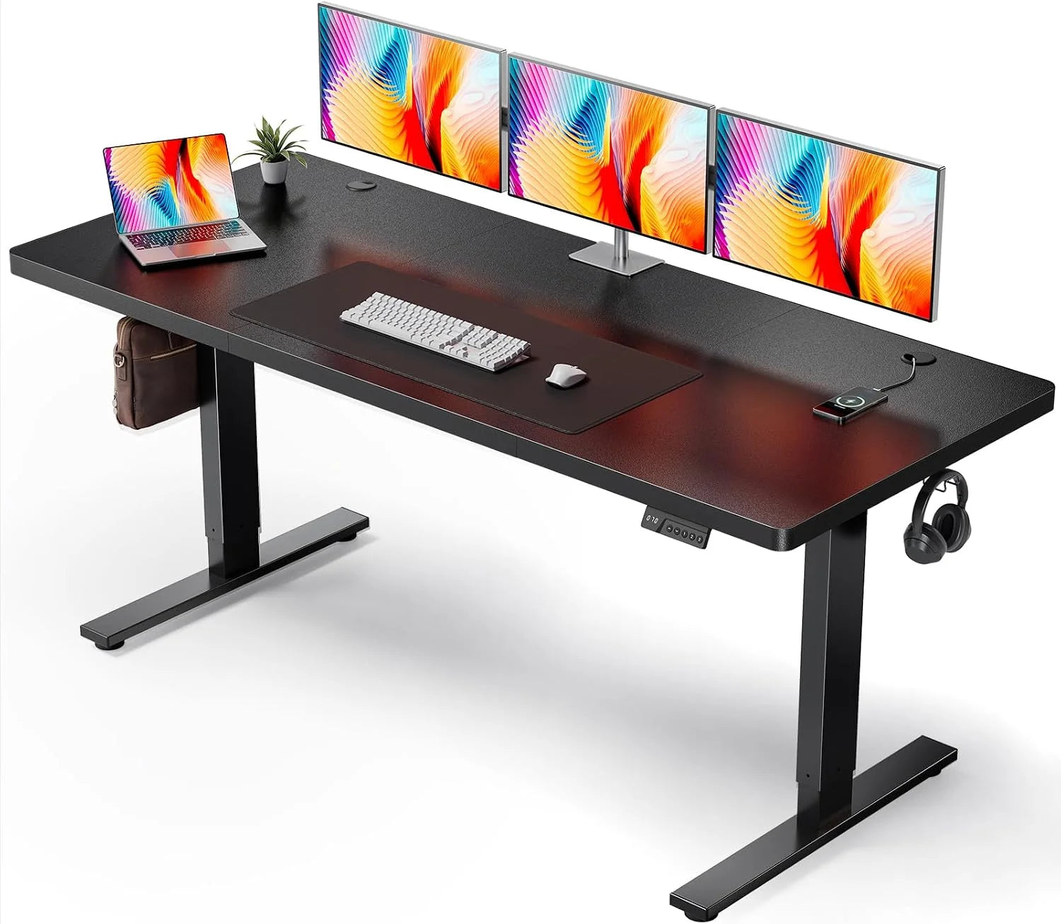 Special Electric Standing Desk Adjustable, 60×28 Inch Sit Stand Desk with 1 Inch Thick Tabletop - Image 6