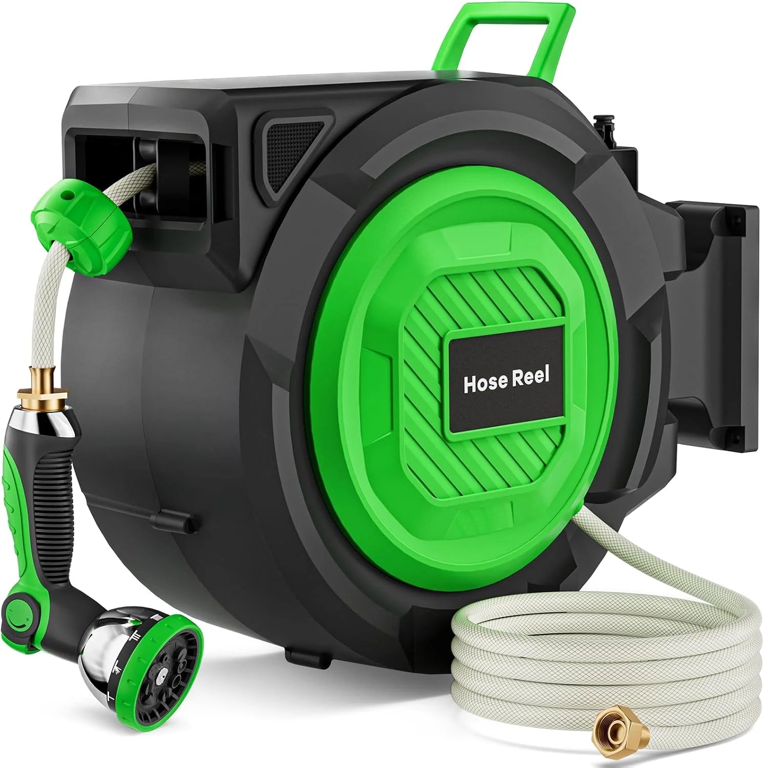 Special Garden Hose Reel, 1/2 in x 100 ft Automatic Slow Rewind System & Any Length Lock, Heavy Duty Wall-Mounted - Image 3