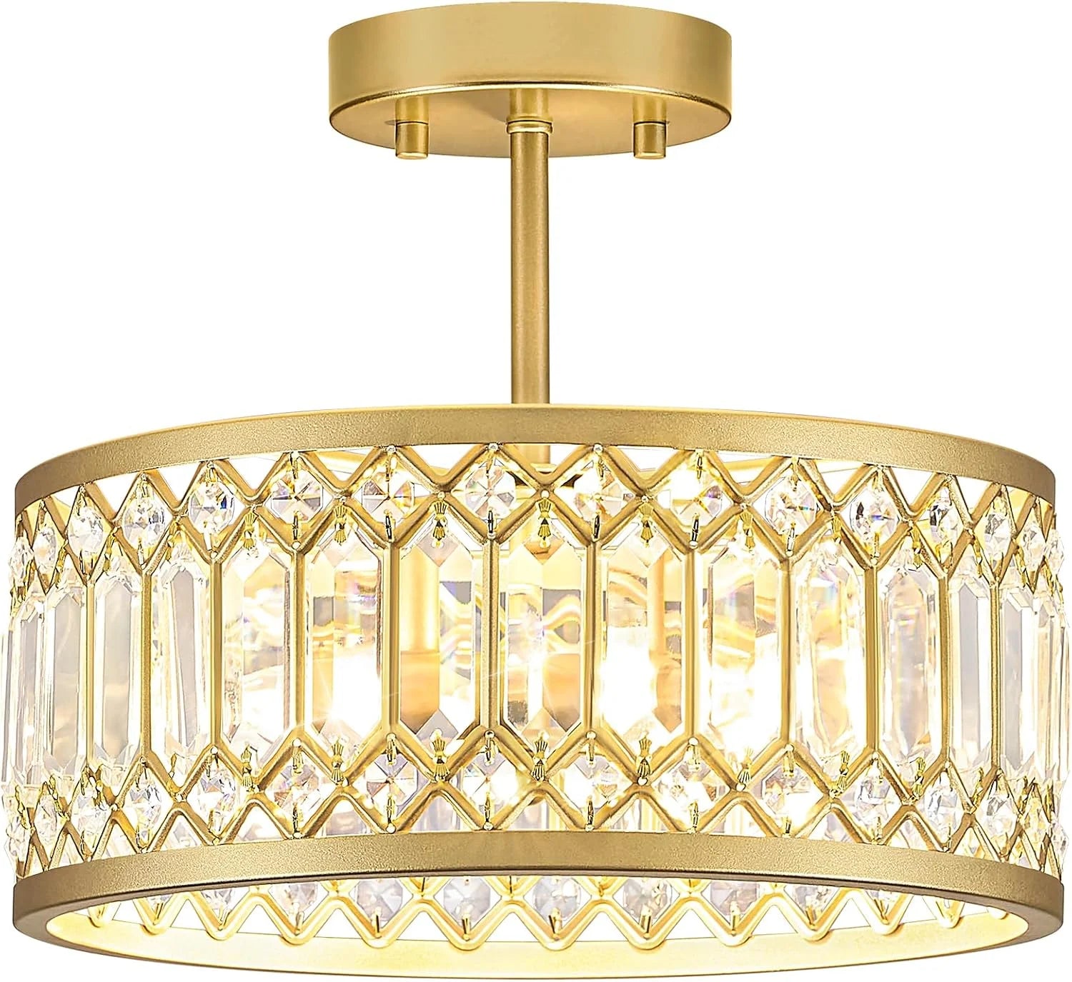 Special Crystal Black Ceiling Light, Modern Semi Flush Mount Ceiling Lighting Fixture - Image 6