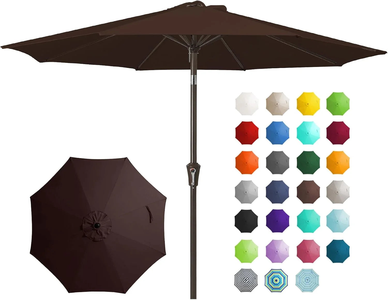 Special 9FT Outdoor Patio Umbrella, Market Umbrella, Beige - Image 10