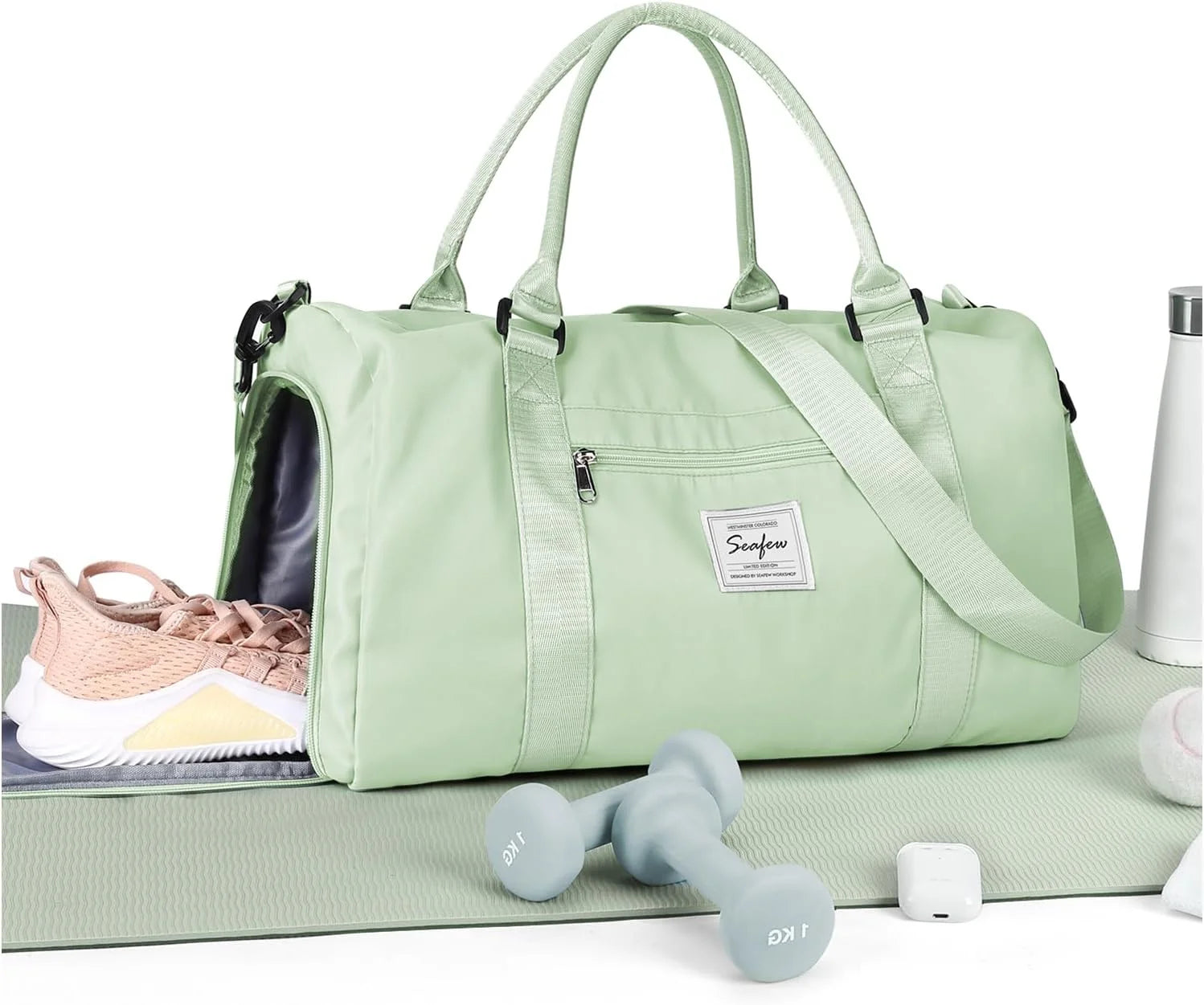 Special Bag Womens Mens with Shoes Compartment and Wet Pocket Travel Duffel Bag for Women for Plane Sport Gym Tote Bags Swimming Yoga - Image 14