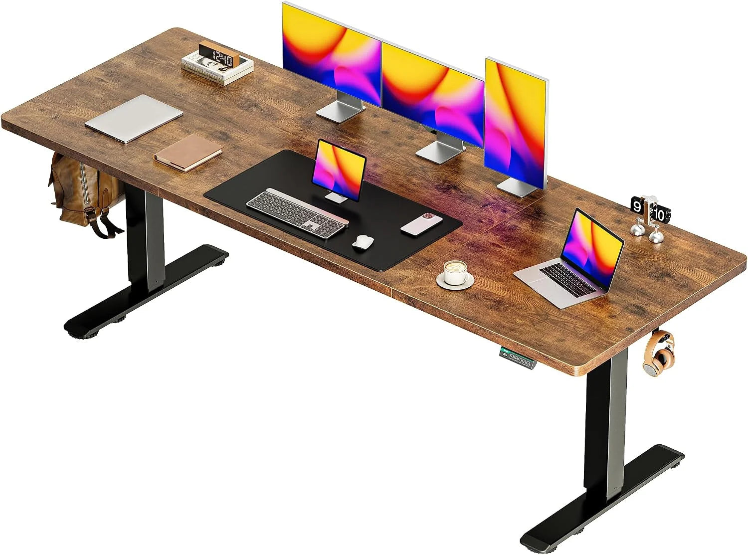 Special 55 x 28 Large Electric Standing Desk, Height Adjustable Computer Desk, 27.6 Deep Desktop - Image 15