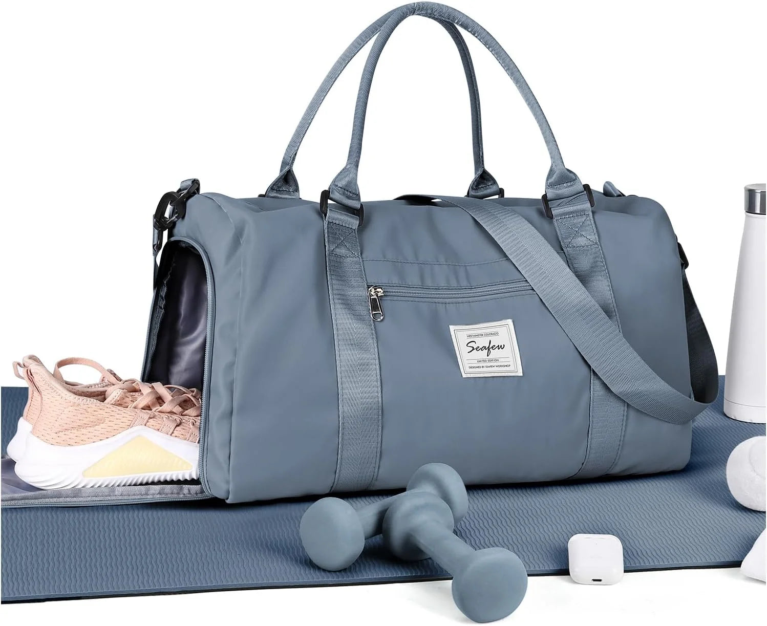 Special Bag Womens Mens with Shoes Compartment and Wet Pocket Travel Duffel Bag for Women for Plane Sport Gym Tote Bags Swimming Yoga - Image 4